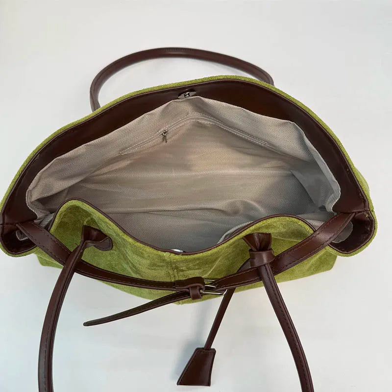Retro PU Leather Underarm Tote Bag for Women