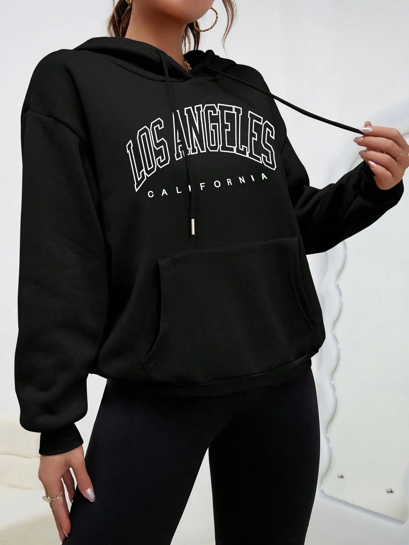 Women Los Angeles Graphic Hoodie Activewear Sweatshirt
