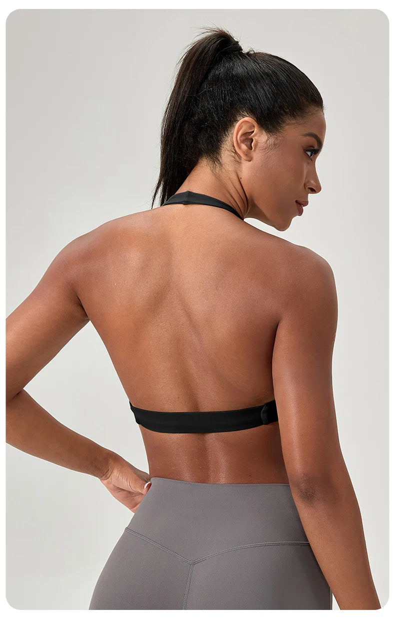 Women Halter Stylish Neck Sports Bra