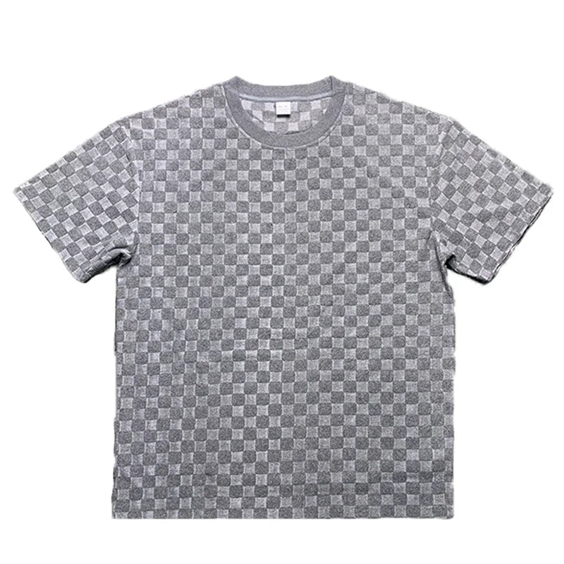 Men Oversized Checkered Shirt and Shorts Casual Set