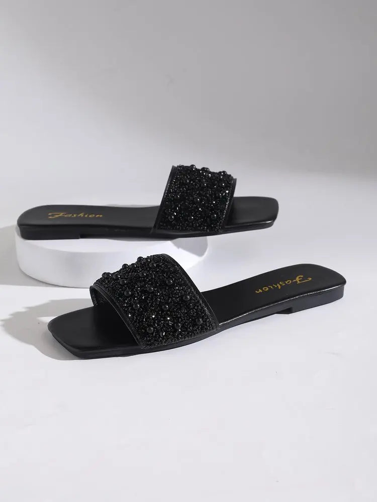 Women Hemp Rope Beach Flat Sandals