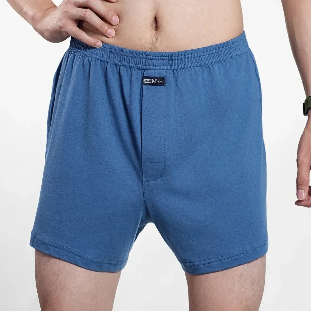 Cotton Plaid Boxer Shorts for Men