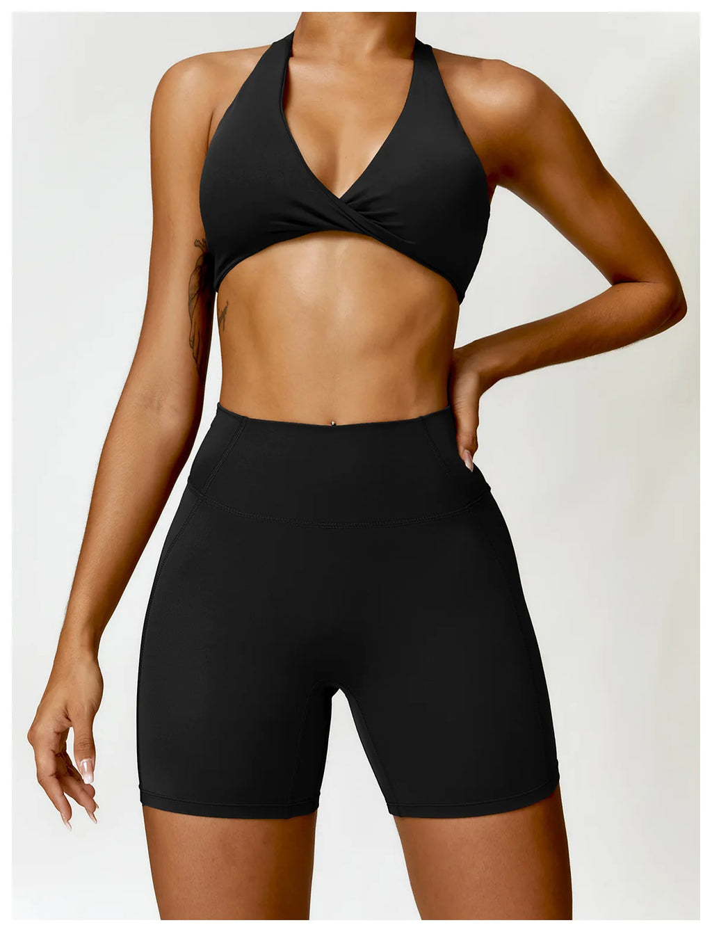 Women Seamless Yoga Set Push Up Sports Bra and High Waist Leggings