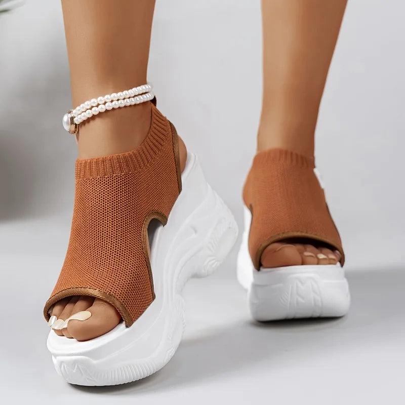 Women Memory Foam Wedge Slide Slippers
