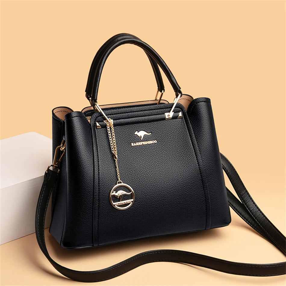 Large Capacity 3 Layer Crossbody Tote Bag for Women