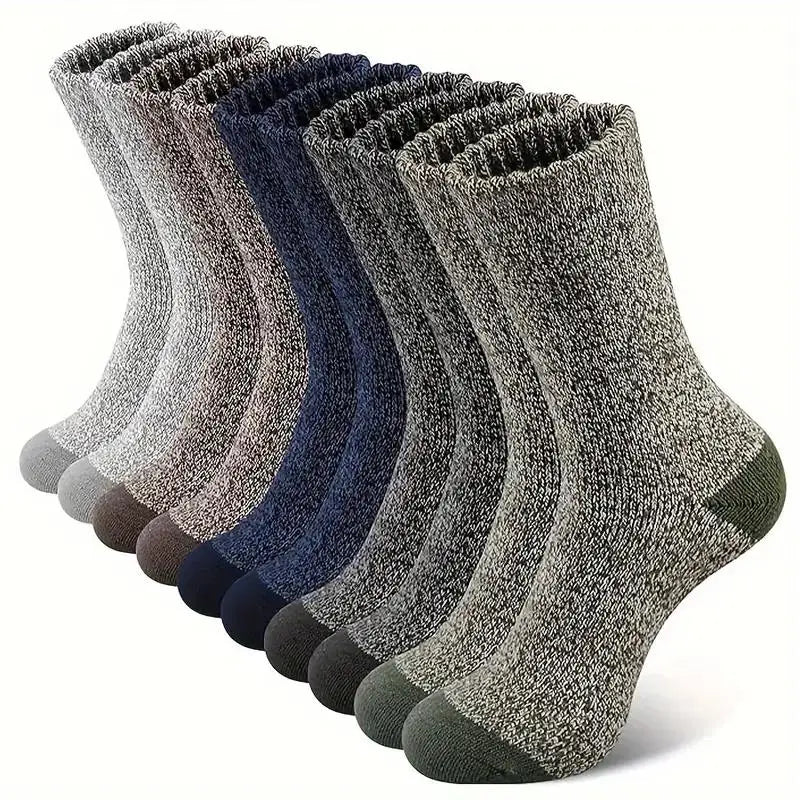 5 Pack Thick Merino Wool Thermal Socks for Men