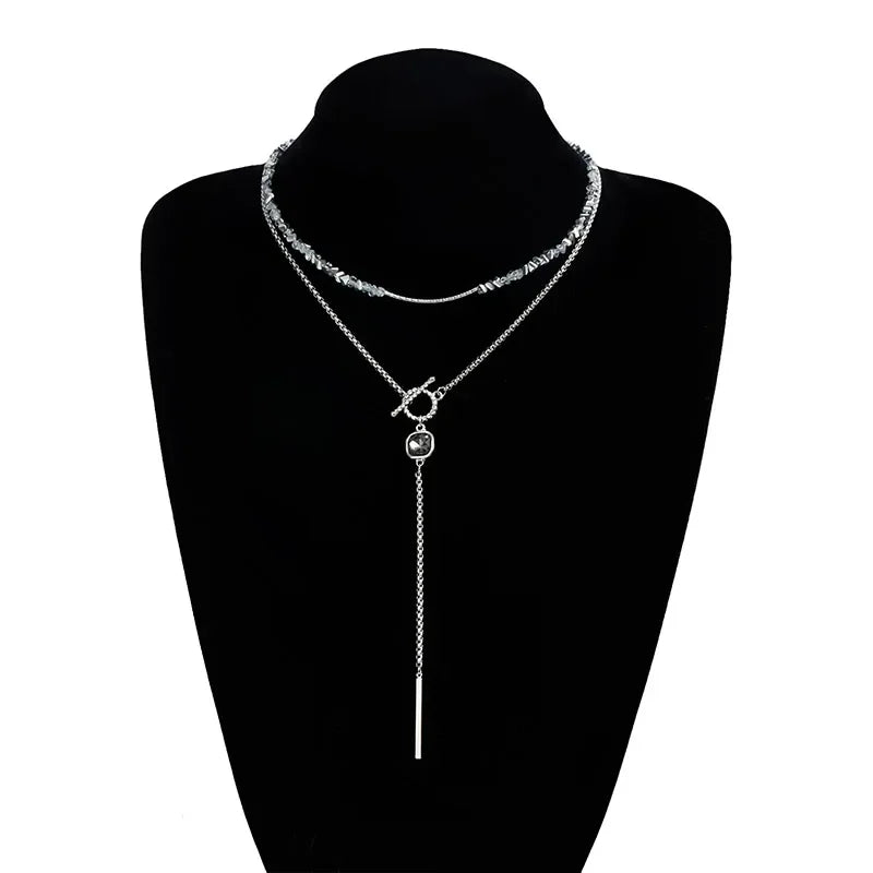 Women Gray Glass Jewelry Fashion Accessories