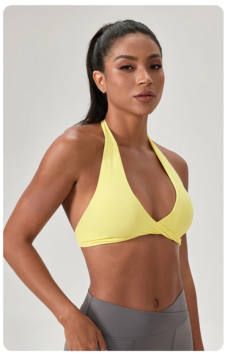 Women Halter Stylish Neck Sports Bra