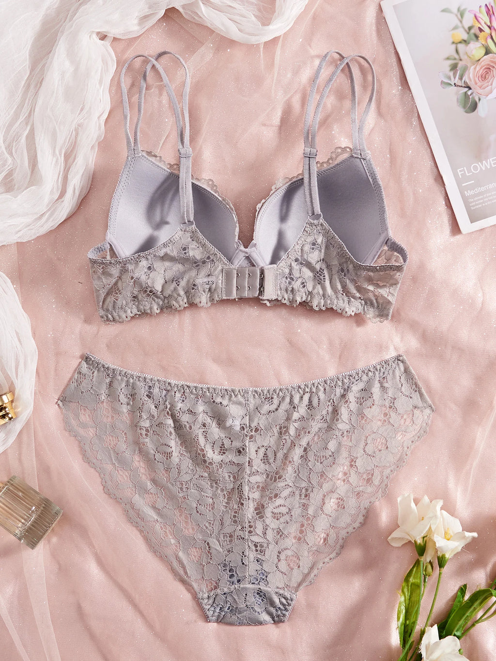 Piece Lace Bra and Panty Set for Women
