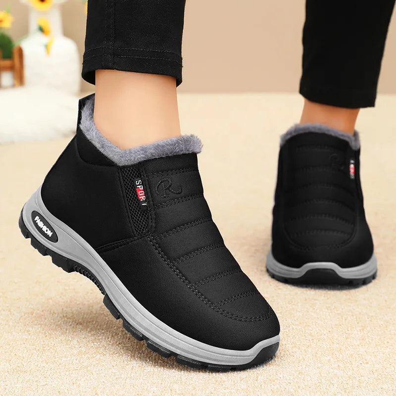Women Plush Waterproof Snow Boots Winter Shoes