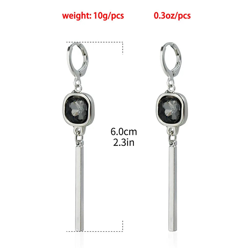 Women Gray Glass Jewelry Fashion Accessories