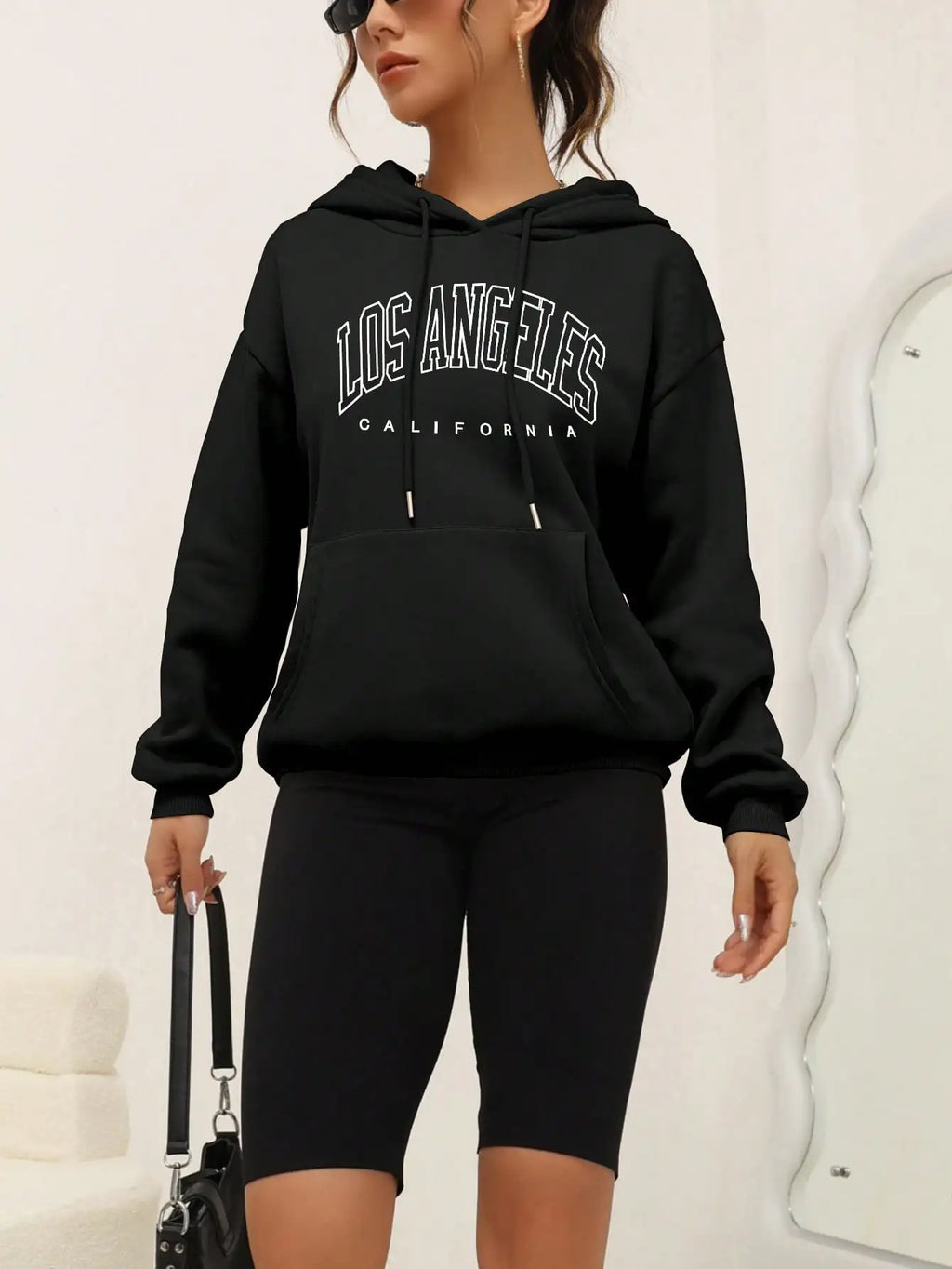 Women Los Angeles Graphic Hoodie Activewear Sweatshirt