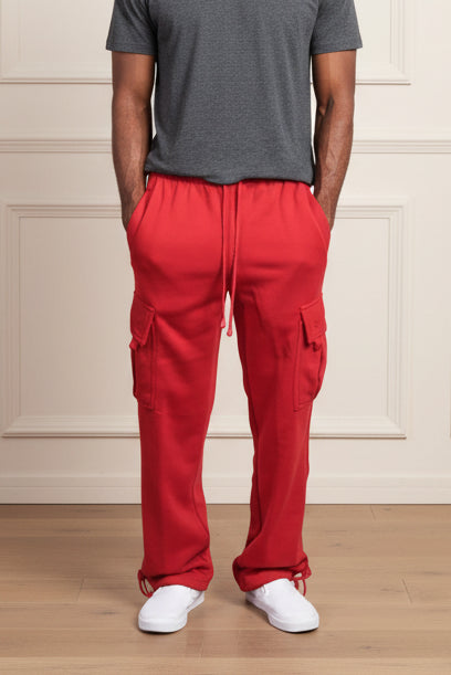 Men Oversized Drawstring Cargo Joggers