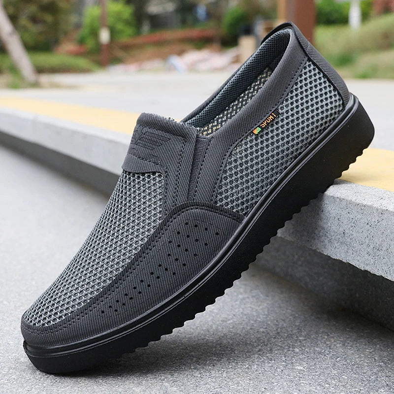 Men Breathable Mesh Slip On Loafers