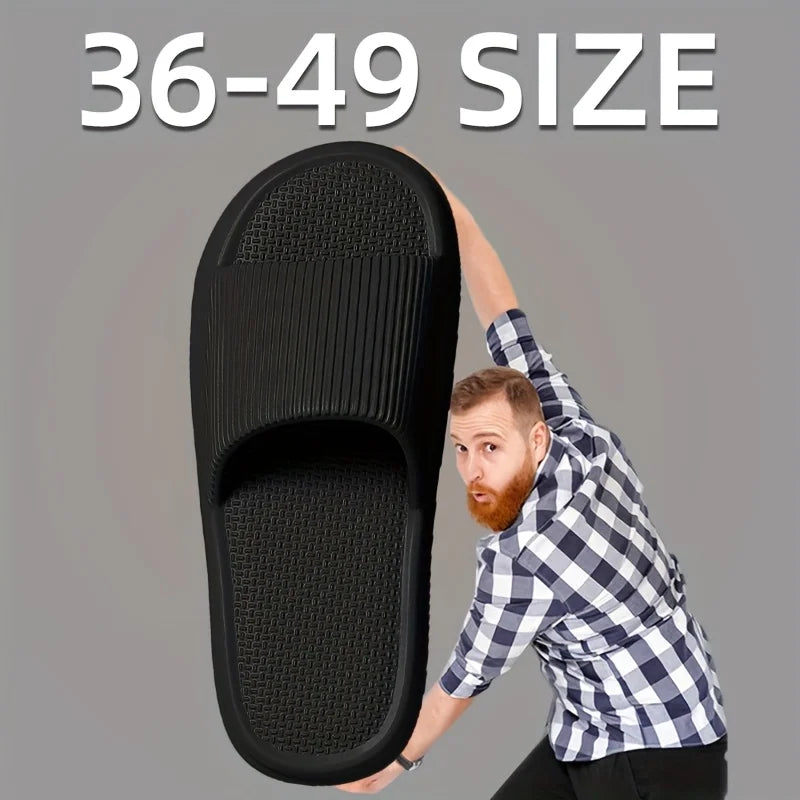 Men Summer Silent Slippers Indoor Home Bathroom Anti-Slip Soft EVA Sole Odor-Proof Sandals for Women Comfort Lightweight