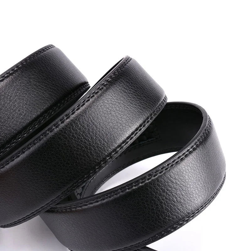 Men Adjustable Genuine Leather Ratchet Belt