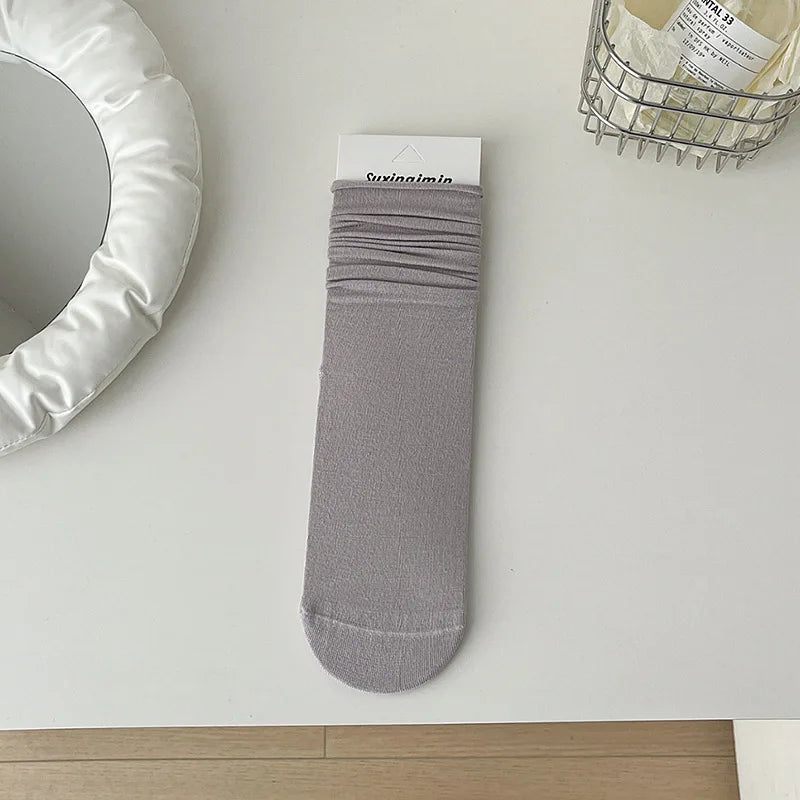 Japanese Style Cotton Long Socks for Women