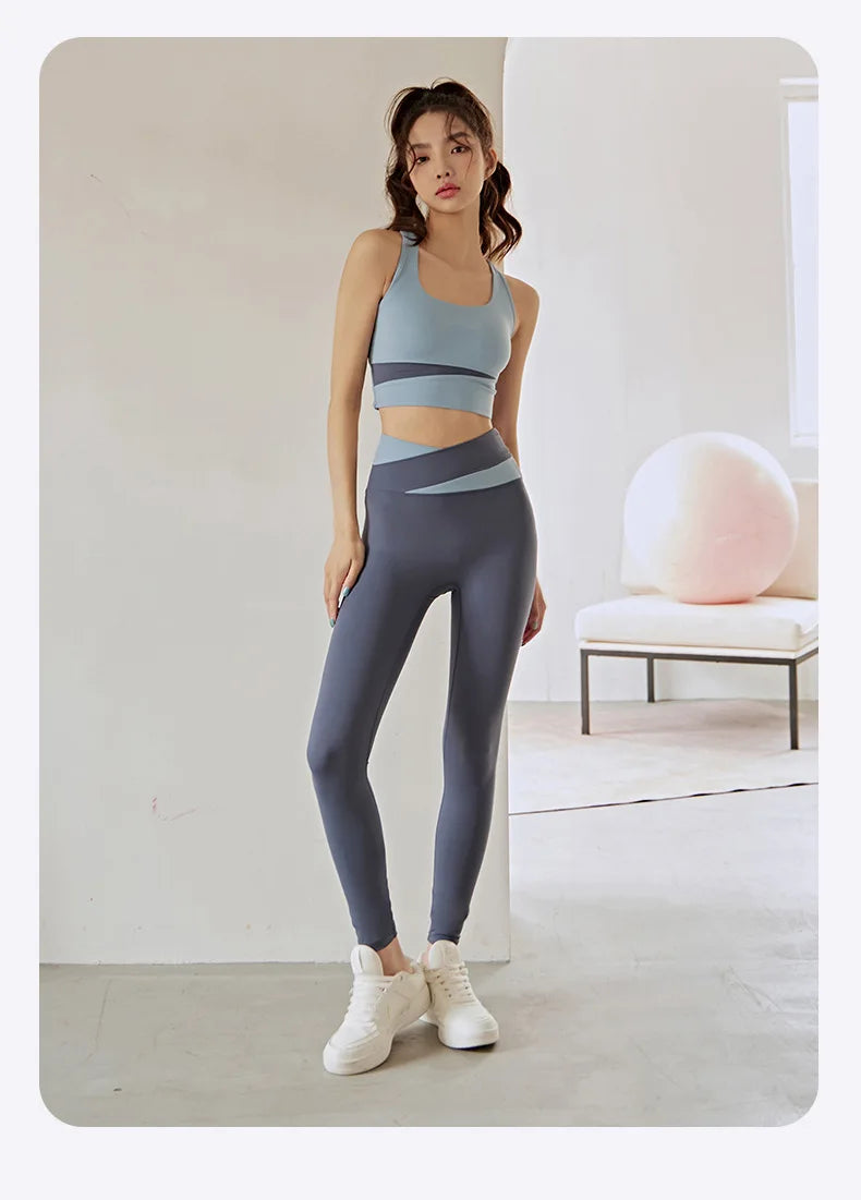 Women 2 Piece Yoga Set Sports Bra and Leggings Fitness Outfit
