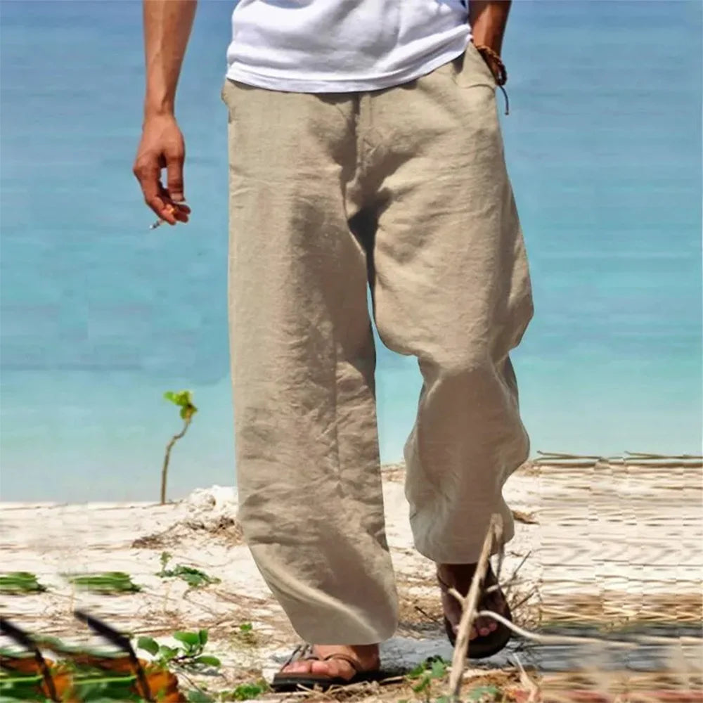 Men Breathable Loose Fit Beach Pants