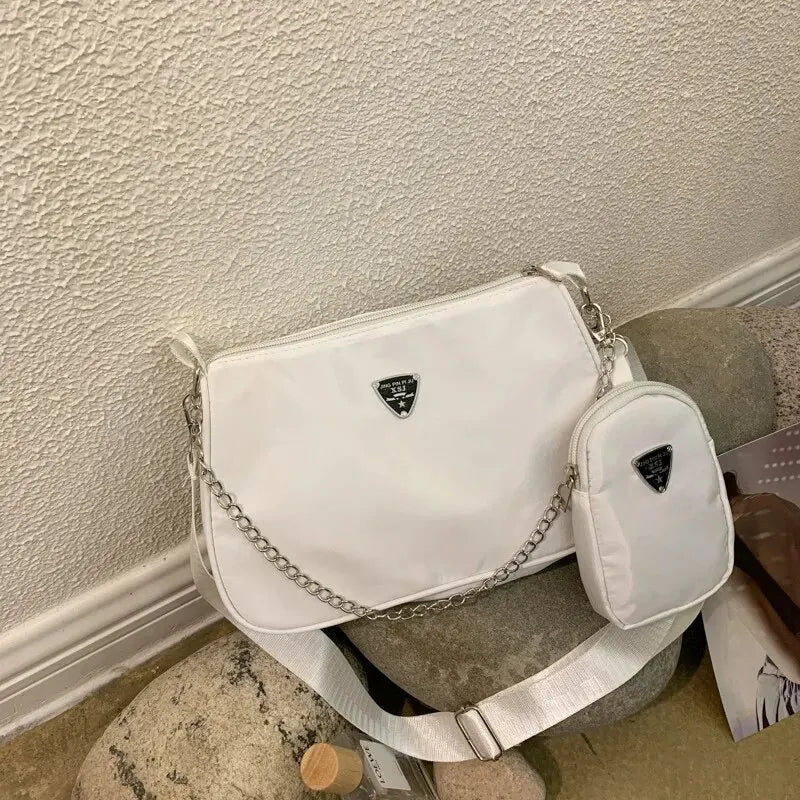 Portable Nylon Crossbody Underarm Bag for Women