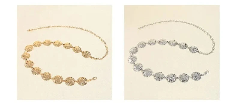 Women Thin Metal Waist Chain Fashion Accessory