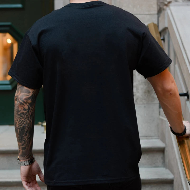 Men Cat Graphic Short Sleeve T Shirt