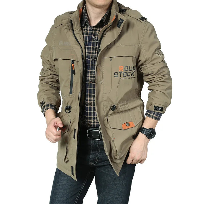Men Lightweight Hooded Denim Jacket