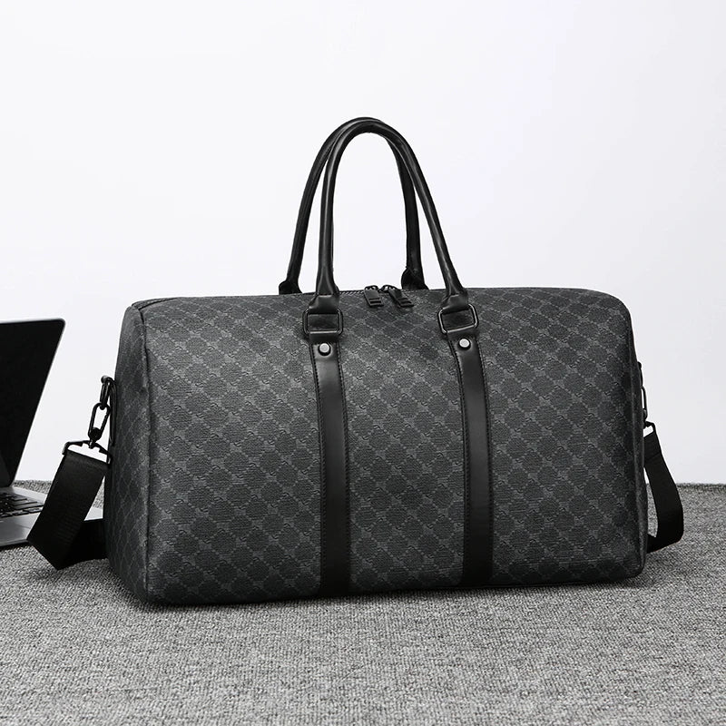 Large Capacity Black Business Travel Shoulder Bag for Men