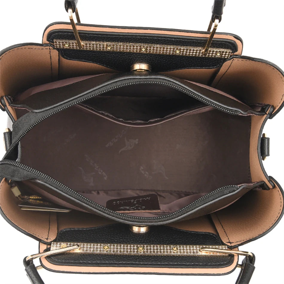 Large Capacity 3 Layer Crossbody Tote Bag for Women