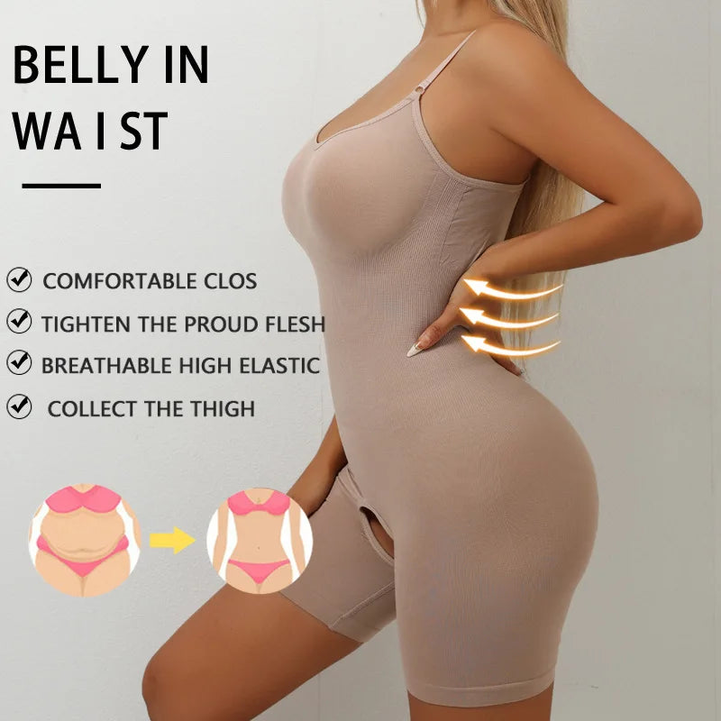 Seamless Tummy Control Full Body Shapewear Bodysuit for Women