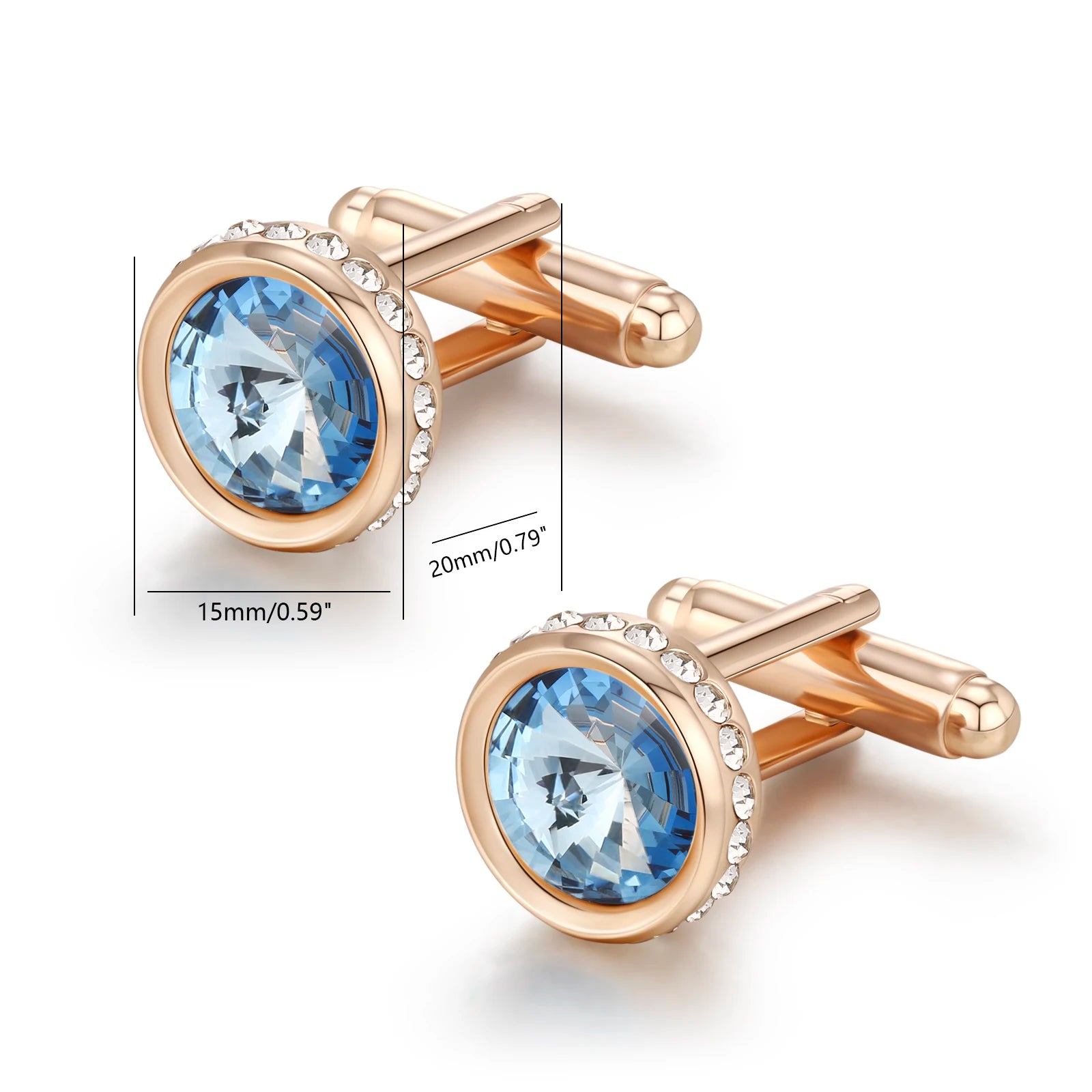 Men Crystal Formal Cufflinks