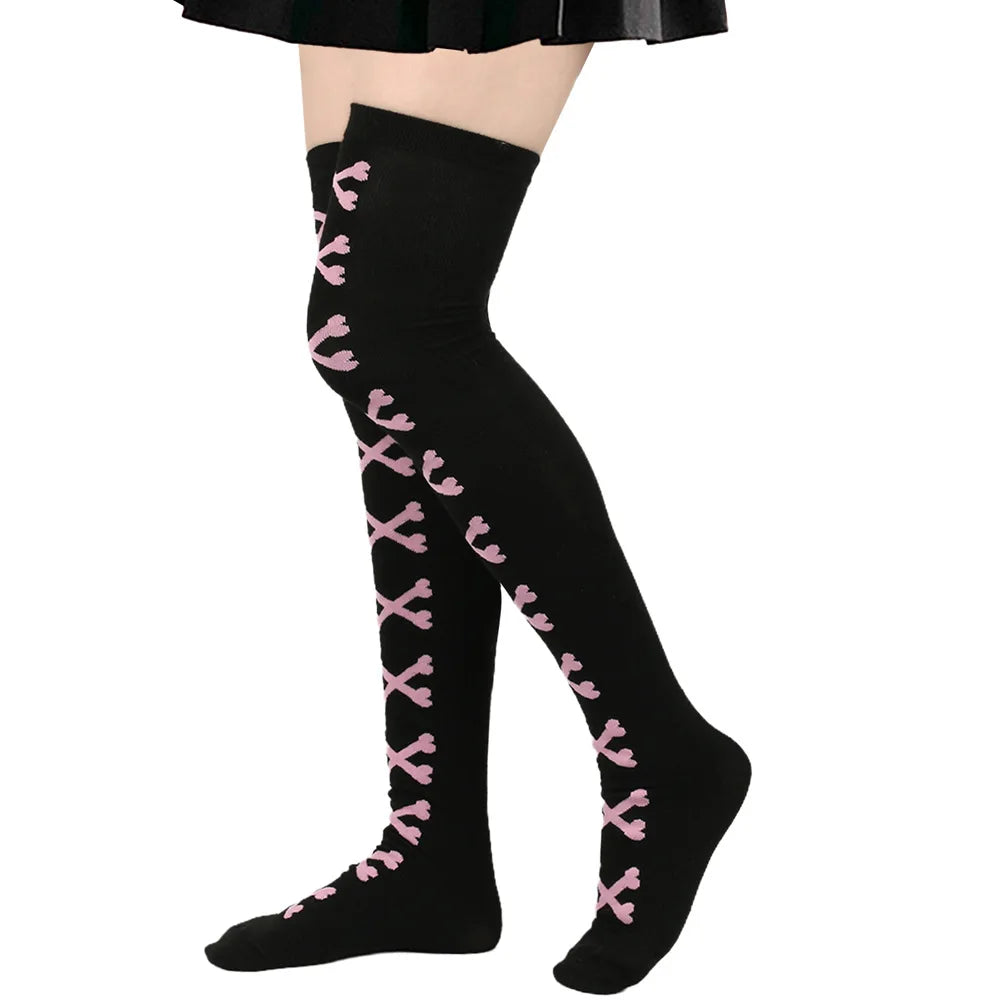 Opaque Thigh High Stockings for Women