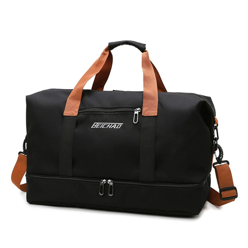 Large Capacity Waterproof Travel Bag with Dry Wet Separation