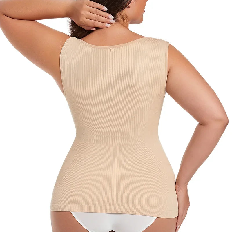 V Neck Compression Tank Top Shapewear for Women
