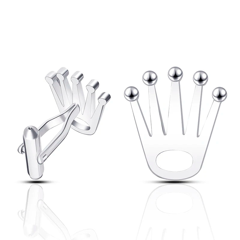 Men Crown Brass Cufflinks Modern Jewelry