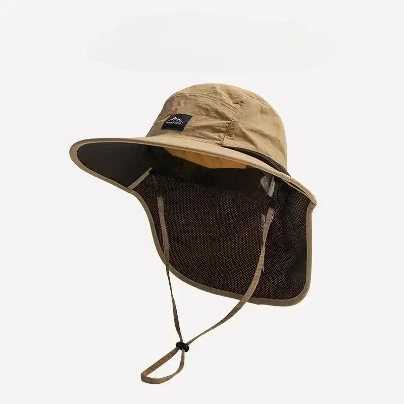 Men Wide Brim UV Protection Safari Bucket Hat