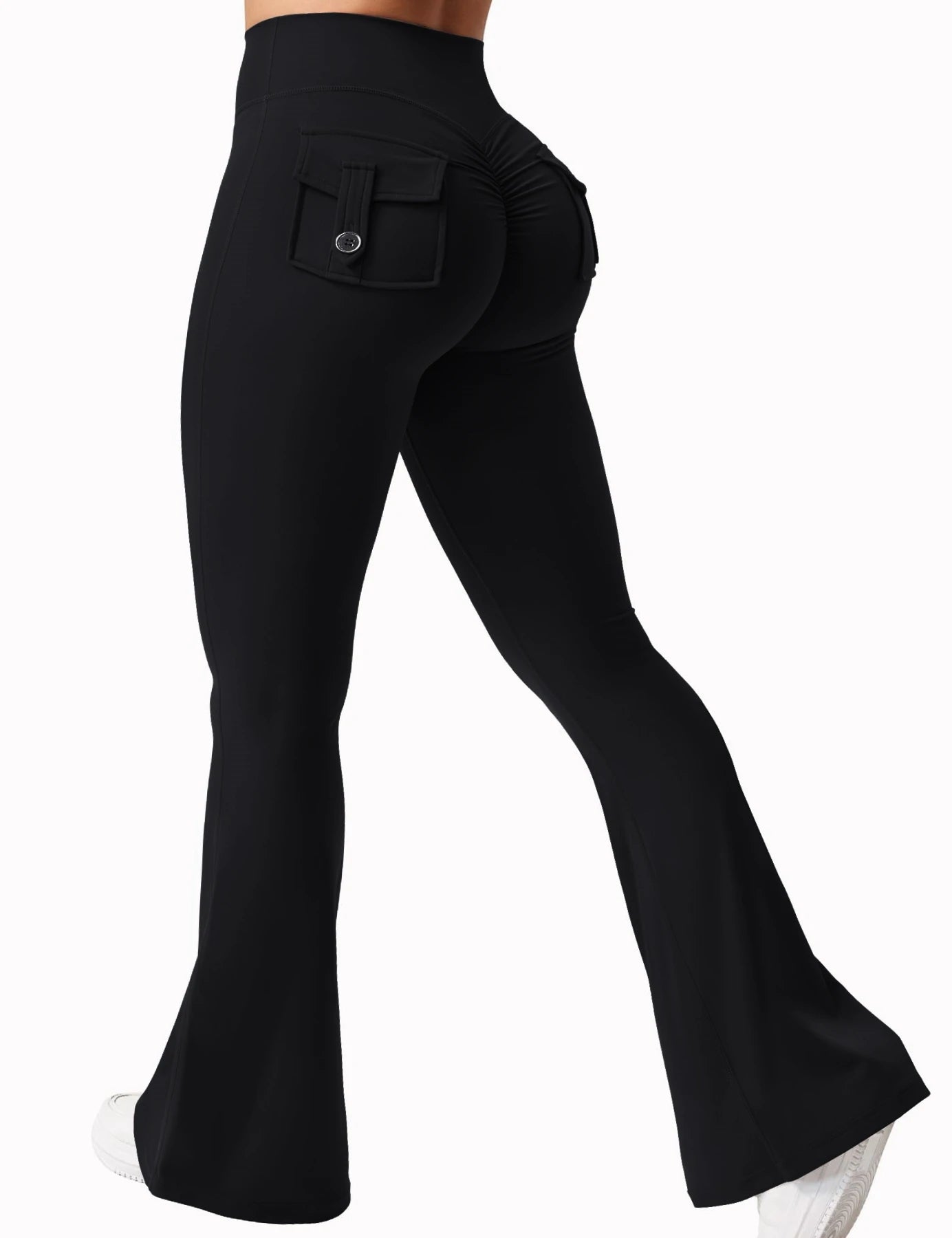 Women Wide Leg Yoga Leggings High Stretch with Pockets Fitness Pants
