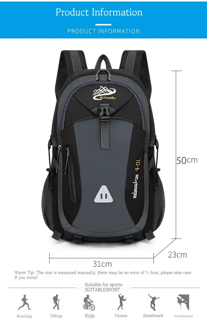 Waterproof Outdoor Travel Hiking Backpack for Men