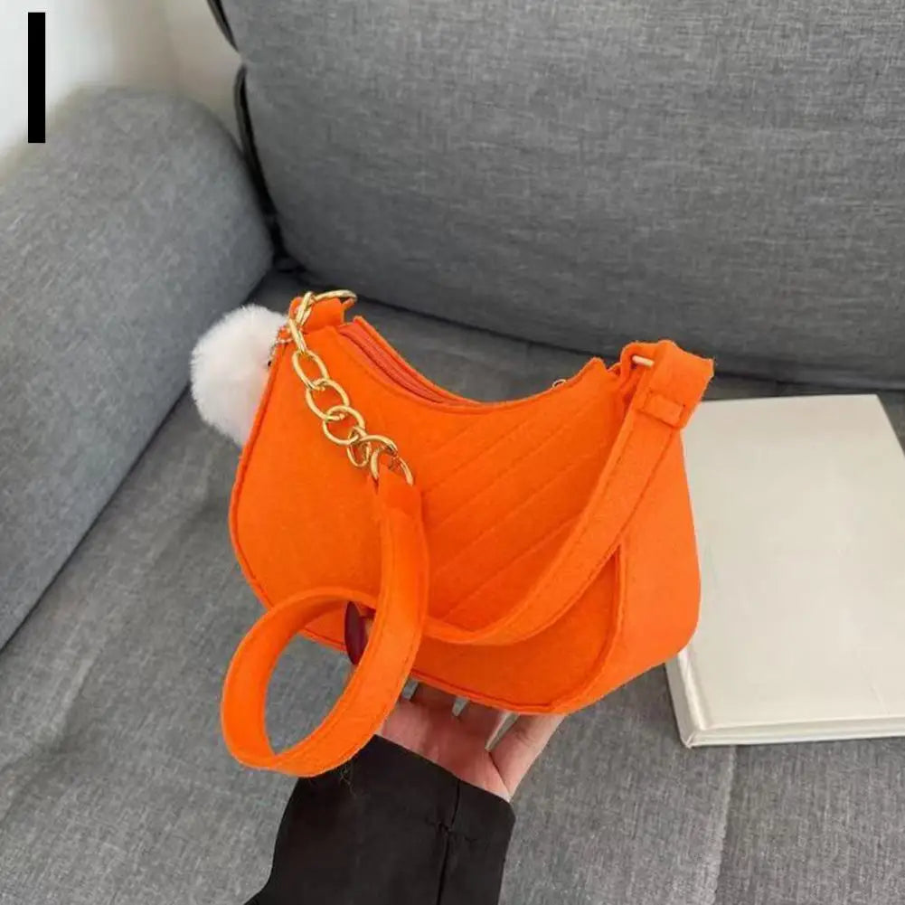 Felt Mini Shoulder Saddle Bag for Women