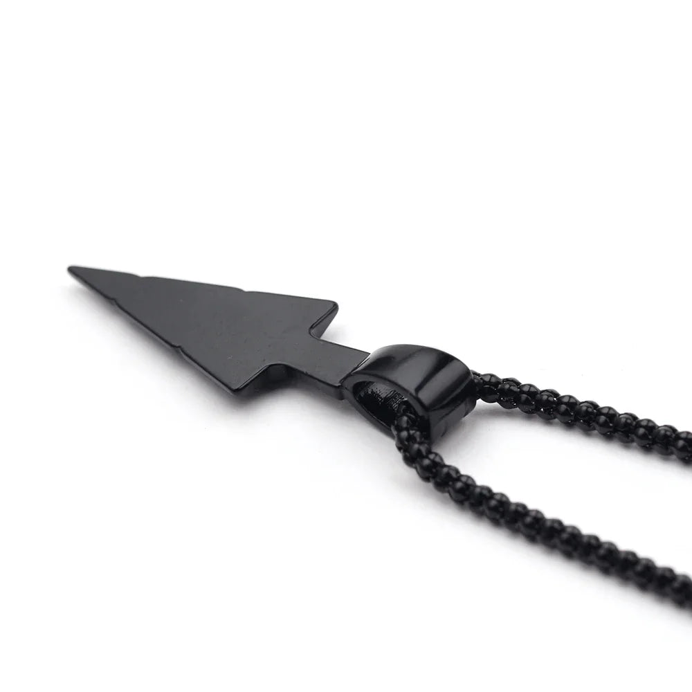 Men Arrow Pendant Long Chain Necklace