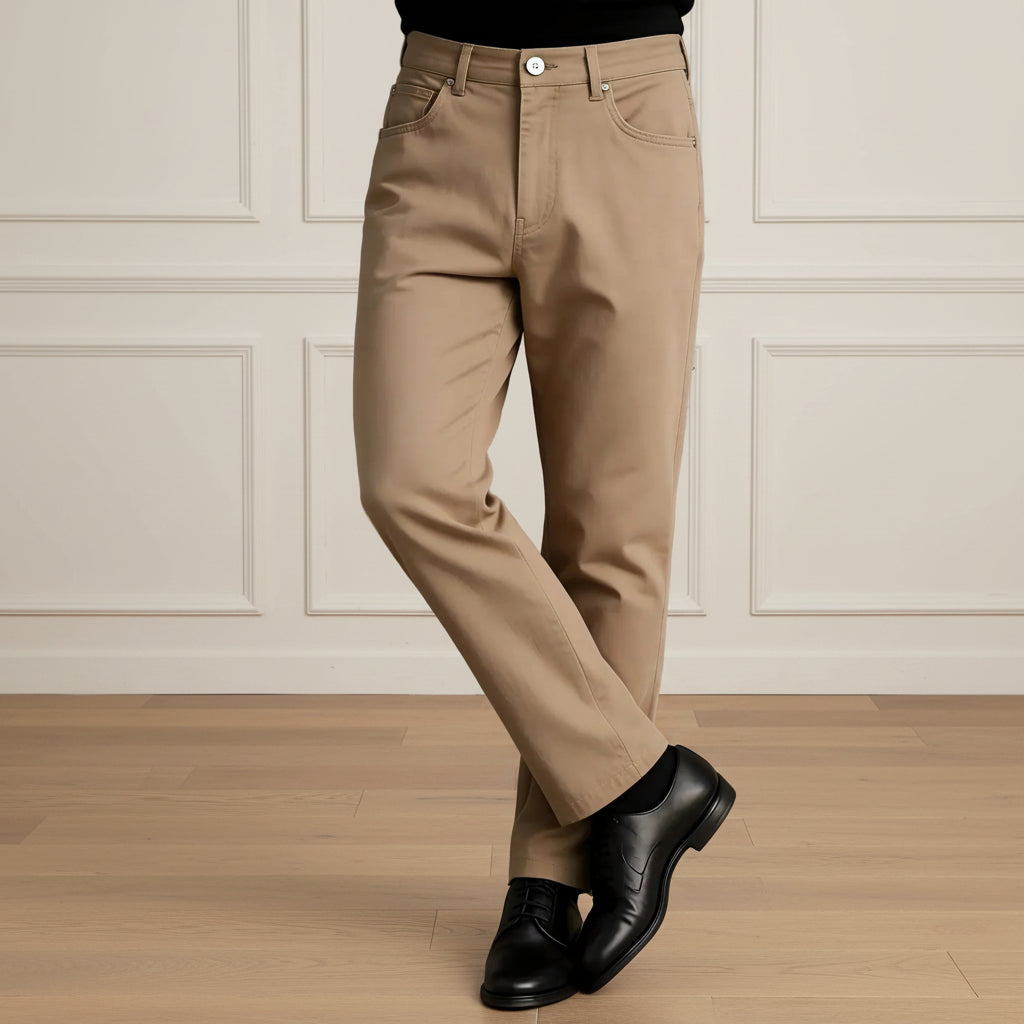 Men Slim Fit Cotton Formal Trousers