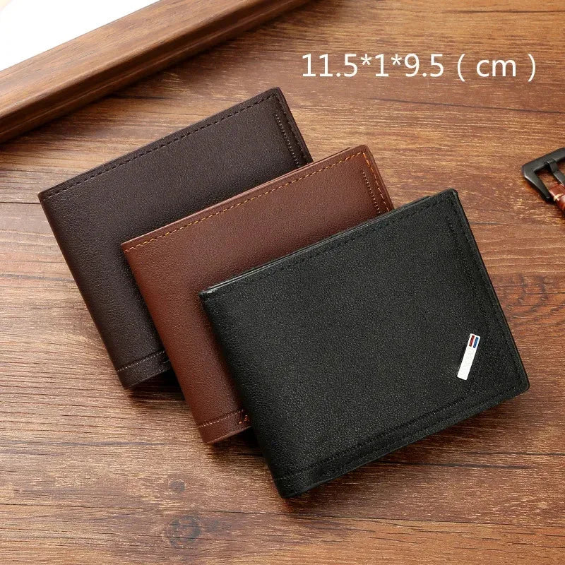 Minimalist Soft Leather Foldable Slim Wallet for Men