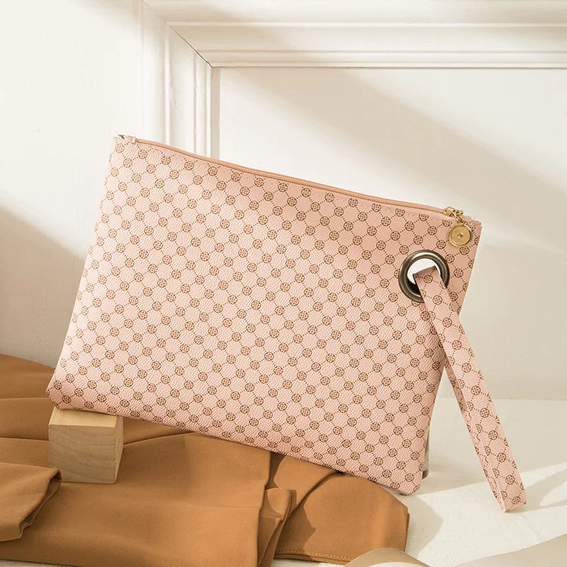 PU Leather Envelope Wristlet Clutch Wallet for Women