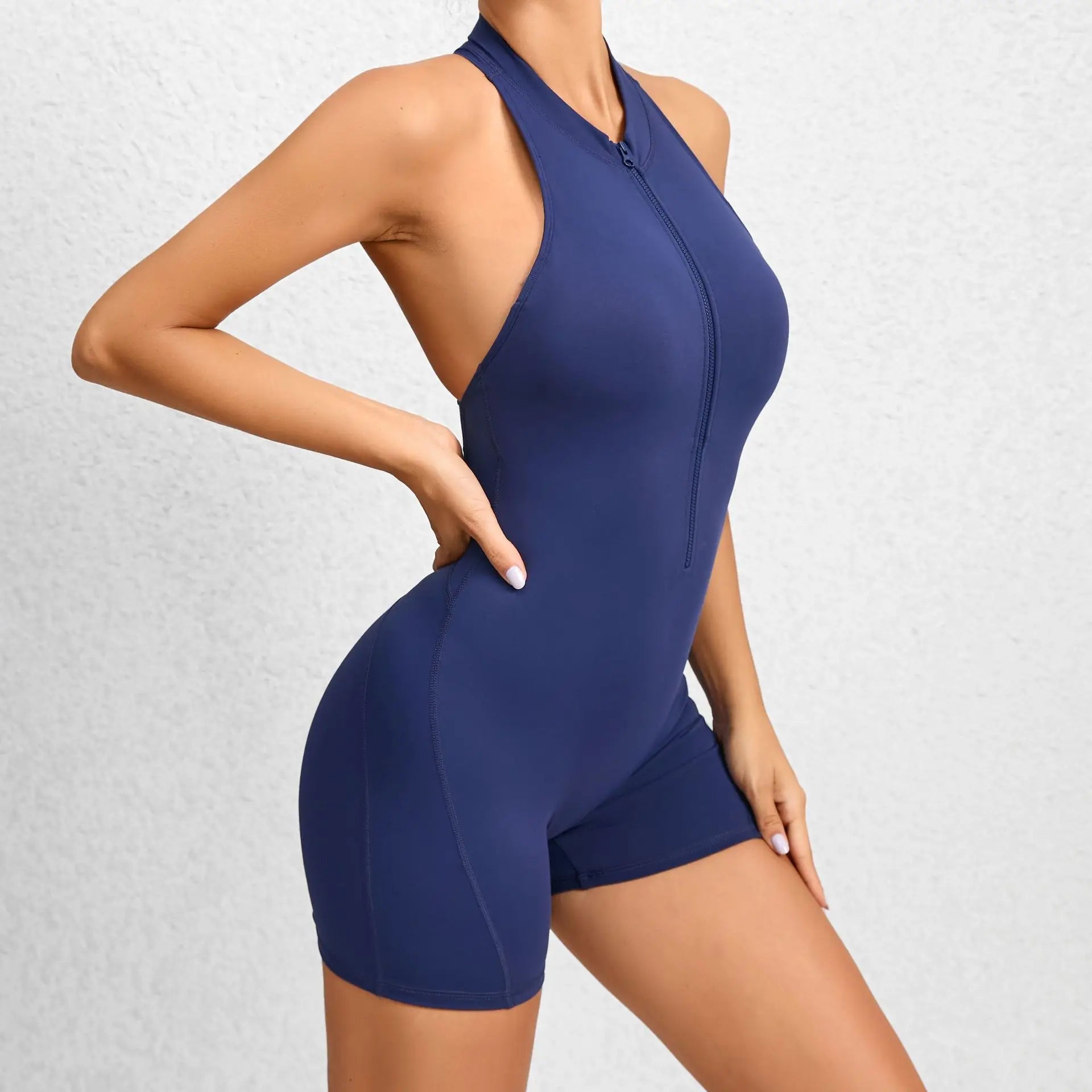 Women Sleeveless Sports Jumpsuit Yoga Romper Fitness Bodysuit