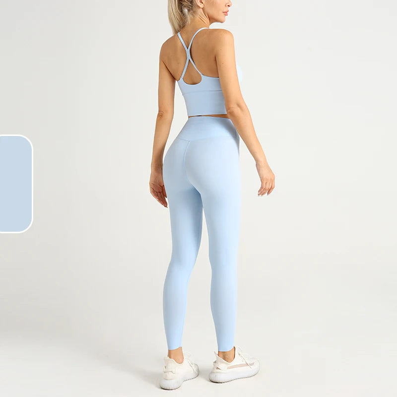 Women 2 Piece Sports Bra and Leggings Fitness Bodysuit