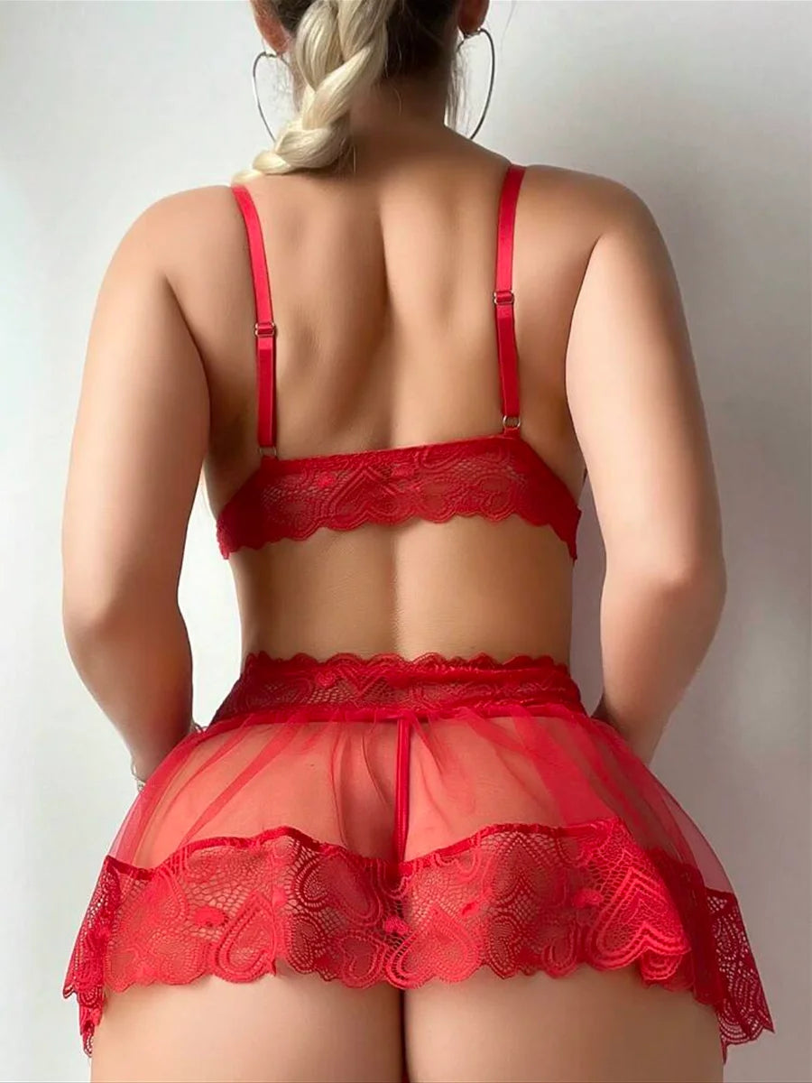 Lace Bra and Panty Lingerie Set for Women