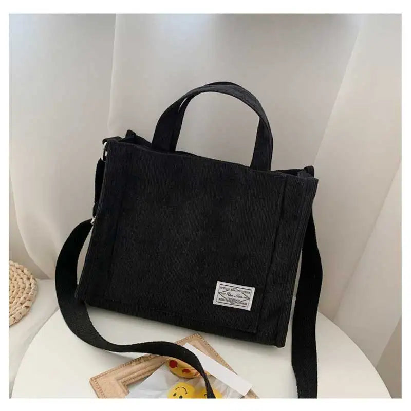 Corduroy Crossbody Tote Bag for Women