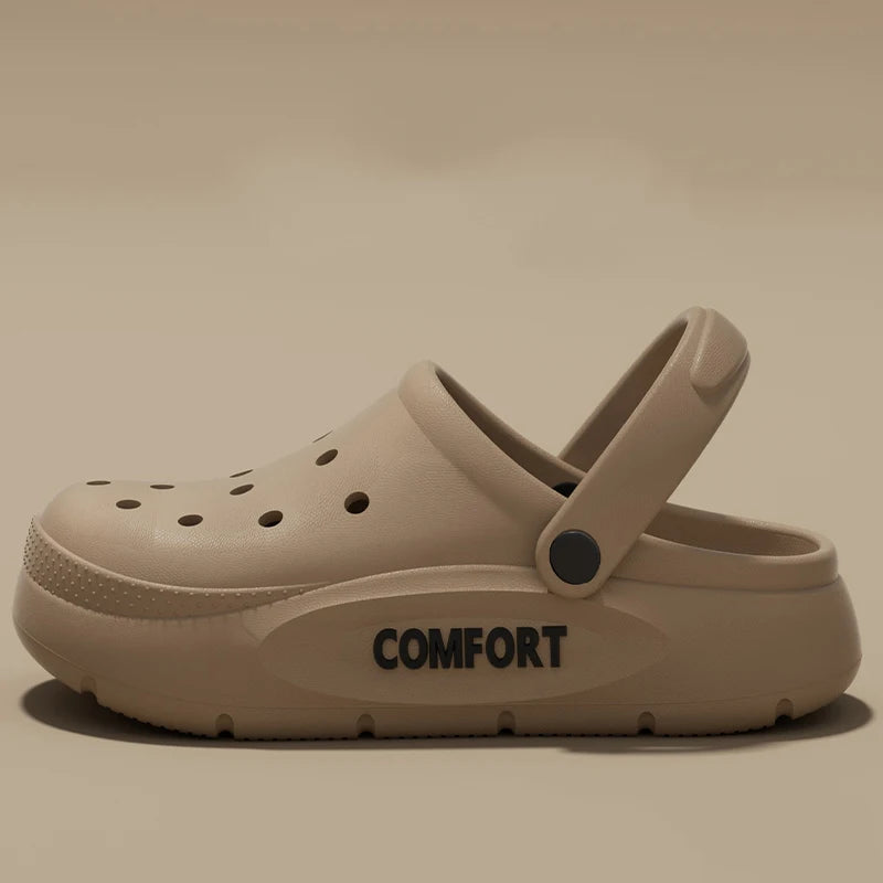 Men Covered Toe Thick Sole Slippers