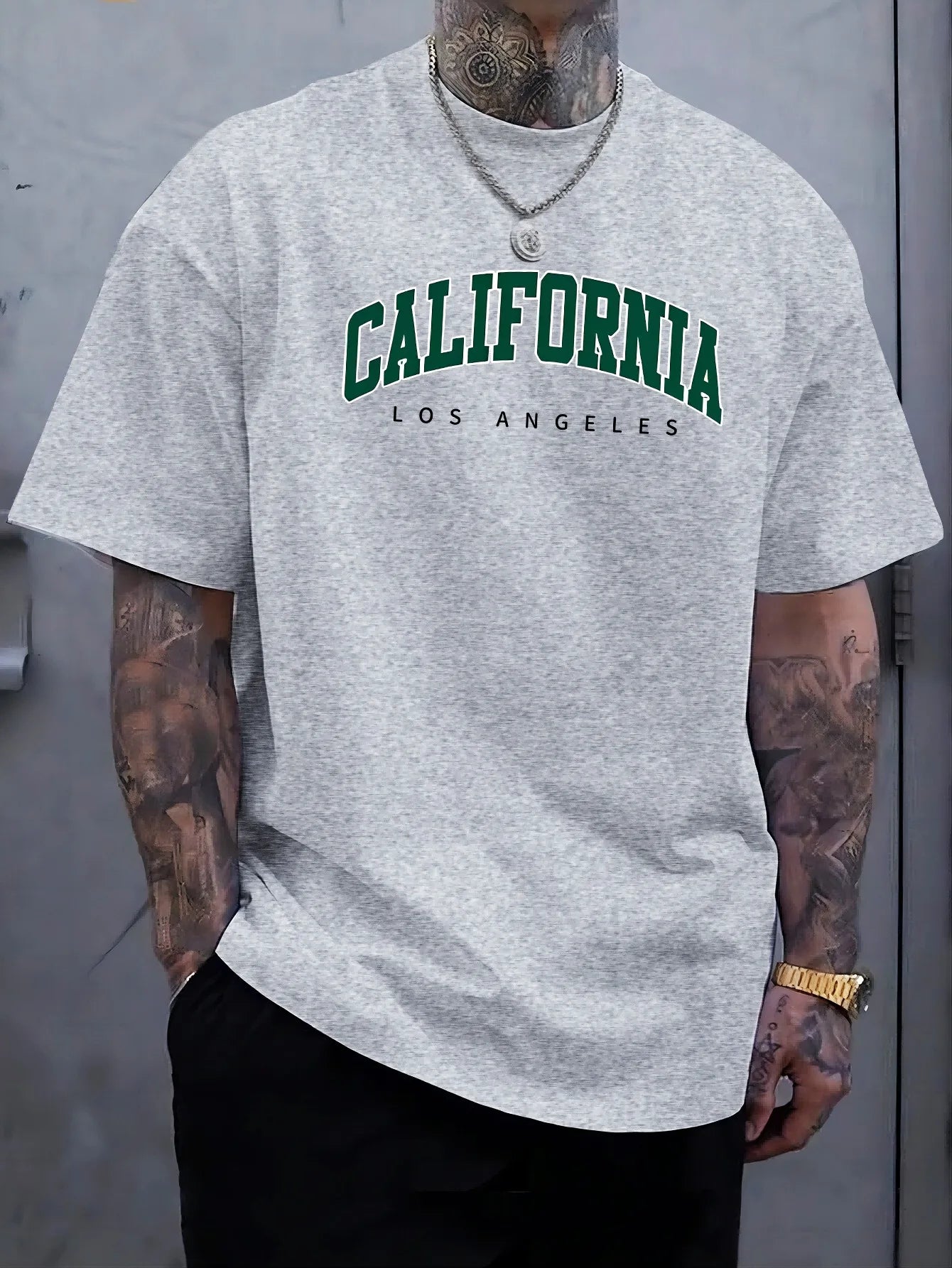 Men Cotton California Graphic Casual Short Sleeve T Shirt