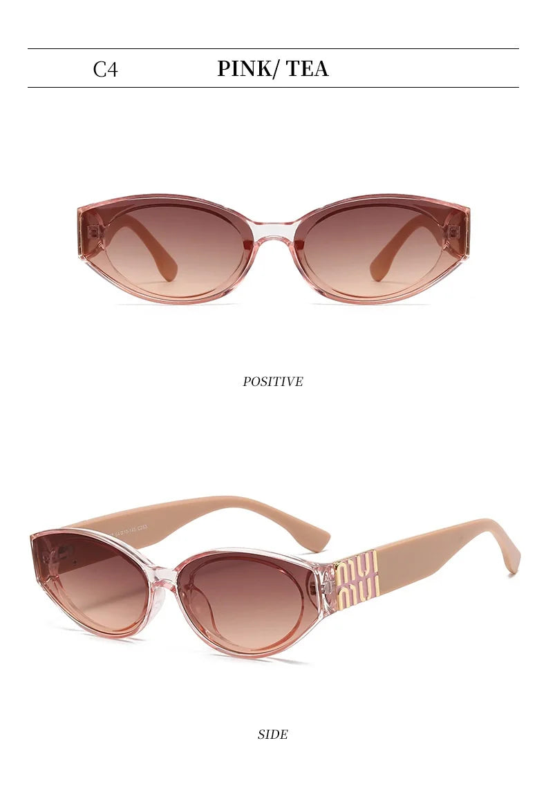 Women Luxury Oval UV400 Fashion Sunglasses Shades